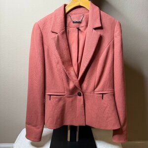 White House Black Market Coral Textured Blazer Size 2